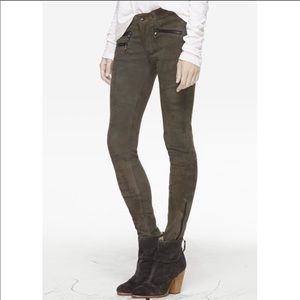 Rag & Bone suede moto legging jeans